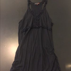 Black detailed blouse